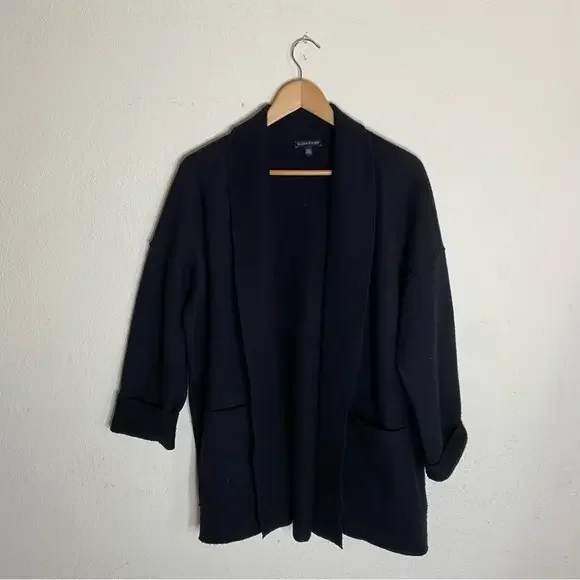Eileen Fisher 100% Wool Black Cardigan ( XS ) - Picture 1 of 4